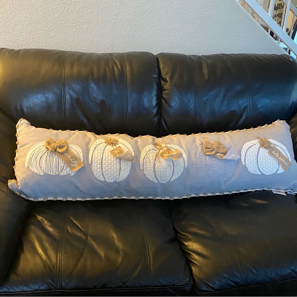 New Fall/pumpkin pillow 45”x14”